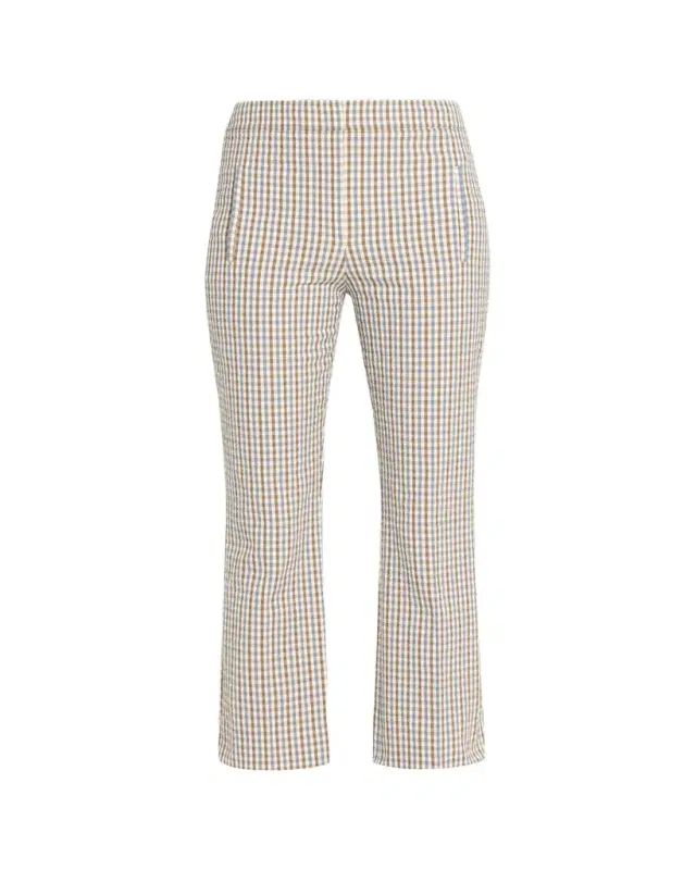 Veronica Beard Arte Plaid Kick-Flare Pants