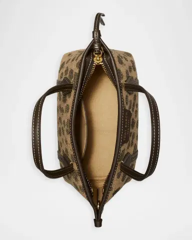 Tory Burch Perry Mini Jacquard Canvas Tote Bag | Thumbnail 3