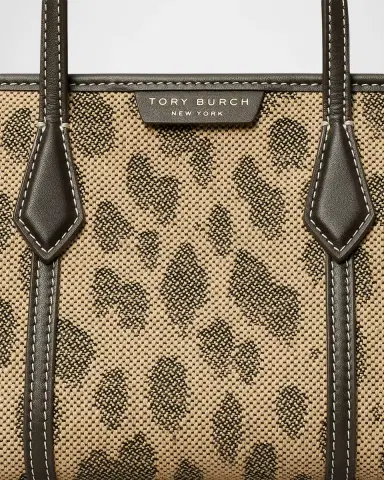 Tory Burch Perry Mini Jacquard Canvas Tote Bag | Thumbnail 4