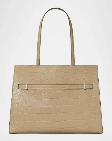 Tory Burch Lee Radziwill Croc-Embossed Leather Tote Bag | Thumbnail 3 Tory Burch Lee Radziwill Croc-Embossed Leather Tote Bag | Thumbnail 3
