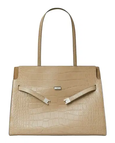Tory Burch Lee Radziwill Croc-Embossed Leather Tote Bag | Thumbnail 1 Tory Burch Lee Radziwill Croc-Embossed Leather Tote Bag | Thumbnail 1