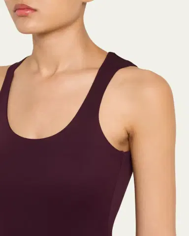 Alaïa Asymmetric Ruffle Jersey Sleeveless Midi Dress | Thumbnail 6 Alaïa Asymmetric Ruffle Jersey Sleeveless Midi Dress | Thumbnail 6