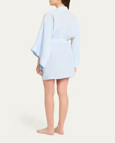 Kiki de Montparnasse Cutout-Sleeve Silk Charmeuse Kimono Robe | Thumbnail 3