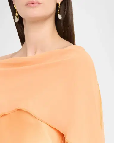 Significant Other Devlyn Long-Sleeve Satin Gown | Thumbnail 5