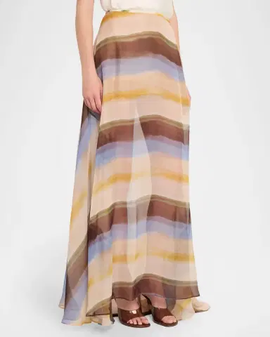 JBQ Keira Watercolor Stripe Maxi Skirt | Thumbnail 4