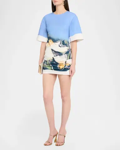 Significant Other Beaux Printed Short-Sleeve Mini Dress | Thumbnail 4 Significant Other Beaux Printed Short-Sleeve Mini Dress | Thumbnail 4
