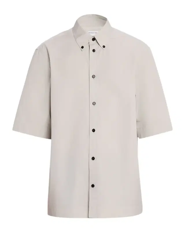 Bottega Veneta Men 's Cotton Poplin Oversized Fit Short-Sleeve Shirt