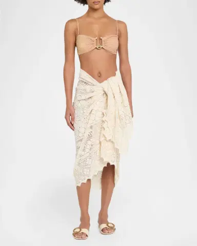 Zimmermann Woven Cotton Pareo Coverup | Thumbnail 2 Zimmermann Woven Cotton Pareo Coverup | Thumbnail 2
