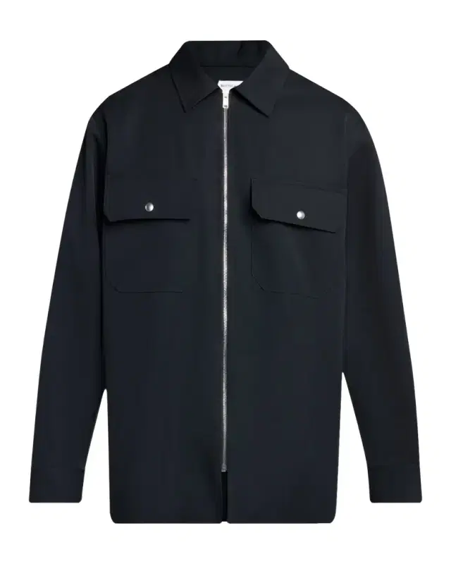 Bottega Veneta Men 's Oversized Wool Flap-Pocket Shirt Jacket