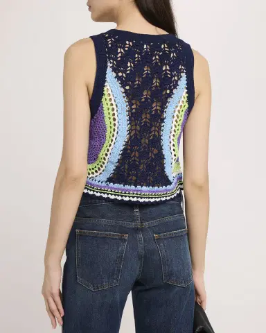 Ramy Brook Adriana Crocheted Sleeveless Sweater | Thumbnail 3 Ramy Brook Adriana Crocheted Sleeveless Sweater | Thumbnail 3