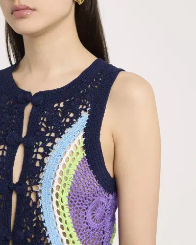 Ramy Brook Adriana Crocheted Sleeveless Sweater | Thumbnail 5 Ramy Brook Adriana Crocheted Sleeveless Sweater | Thumbnail 5