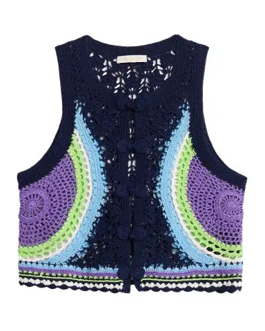 Ramy Brook Adriana Crocheted Sleeveless Sweater | Thumbnail 1 Ramy Brook Adriana Crocheted Sleeveless Sweater | Thumbnail 1