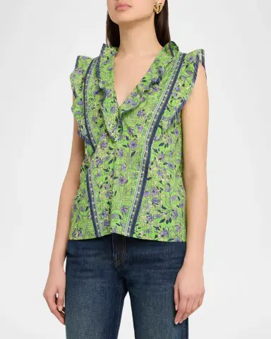 Ramy Brook Samson Printed Cotton Top | Thumbnail 4 Ramy Brook Samson Printed Cotton Top | Thumbnail 4