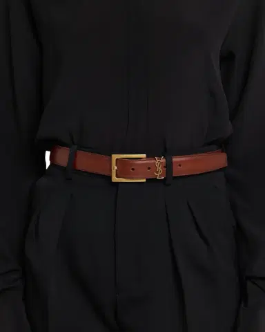 Saint Laurent YSL Calfskin Leather Belt | Thumbnail 1 Saint Laurent YSL Calfskin Leather Belt | Thumbnail 1