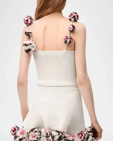 Loewe x Paula's Ibiza Pom-Pom Knit Crop Top | Thumbnail 2