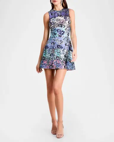 HELSI Daria Ombre Sequin Floral Mini Dress | Thumbnail 2