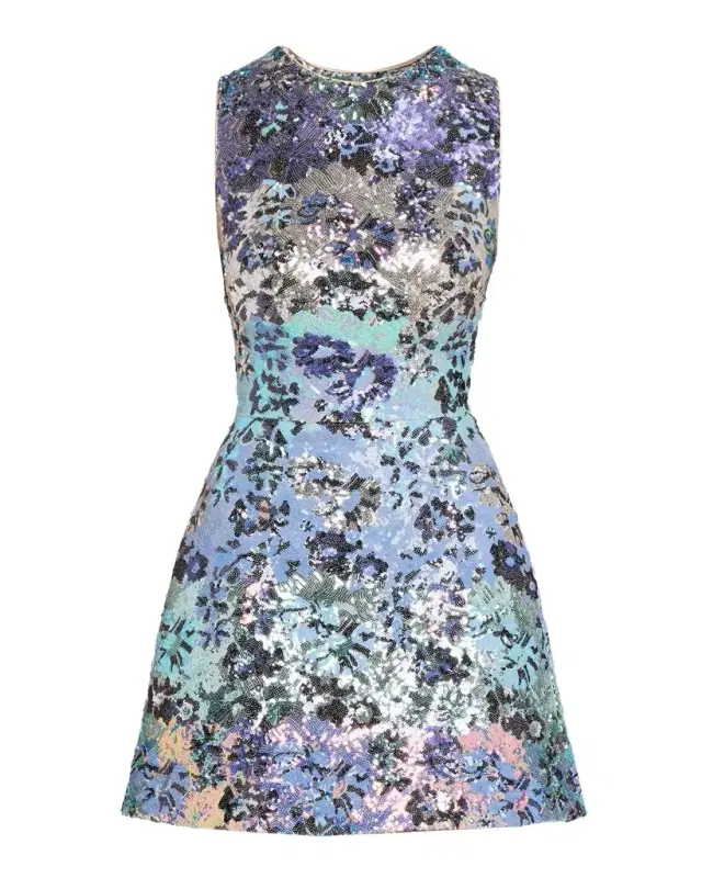 Daria Ombre Sequin Floral Mini Dress