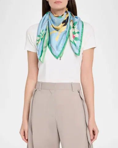 Loewe x Paula's Ibiza Frog-Print Silk Scarf | Thumbnail 3 Loewe x Paula's Ibiza Frog-Print Silk Scarf | Thumbnail 3