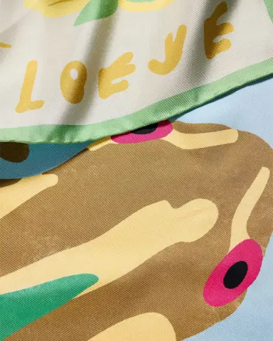 Loewe x Paula's Ibiza Frog-Print Silk Scarf | Thumbnail 4 Loewe x Paula's Ibiza Frog-Print Silk Scarf | Thumbnail 4