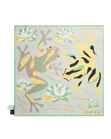 Loewe x Paula's Ibiza Frog-Print Silk Scarf | Thumbnail 1 Loewe x Paula's Ibiza Frog-Print Silk Scarf | Thumbnail 1