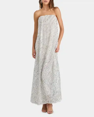 HELSI Margot Strapless Ombre Sequin Gown | Thumbnail 2