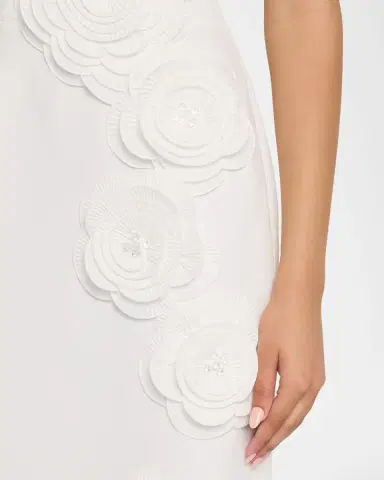 HELSI Kaia Strapless Floral Applique Midi Sheath Dress | Thumbnail 5 HELSI Kaia Strapless Floral Applique Midi Sheath Dress | Thumbnail 5