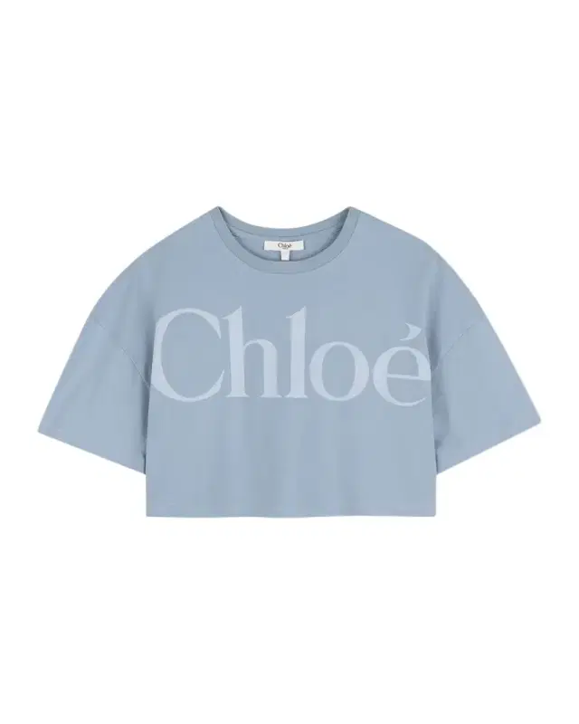 Girl 's Logo Short-Sleeve Crop T-Shirt, Size 4-14