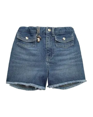 Chloé Girl 's Charm Embellished Denim Shorts, 4-14 | Thumbnail 1 Chloé Girl 's Charm Embellished Denim Shorts, 4-14 | Thumbnail 1