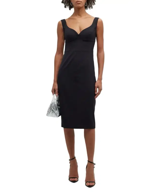 Sleeveless Sweetheart Midi Sheath Dress