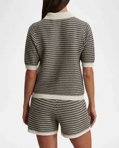 Varley Villiers Zigzag Cotton Shorts | Thumbnail 3 Varley Villiers Zigzag Cotton Shorts | Thumbnail 3
