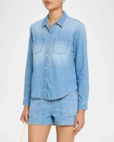 L'Agence Isla Denim Shirt | Thumbnail 4 L'Agence Isla Denim Shirt | Thumbnail 4
