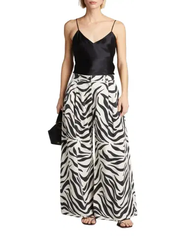 Nili Lotan Isabella Satin Cami Top, Black | Thumbnail 1 Nili Lotan Isabella Satin Cami Top, Black | Thumbnail 1