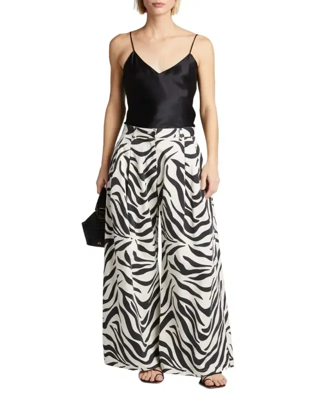 Isabella Satin Cami Top, Black