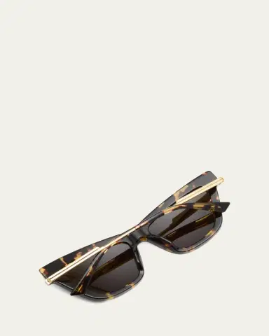 Bottega Veneta Logo Mixed-Media Cat-Eye Sunglasses | Thumbnail 4 Bottega Veneta Logo Mixed-Media Cat-Eye Sunglasses | Thumbnail 4
