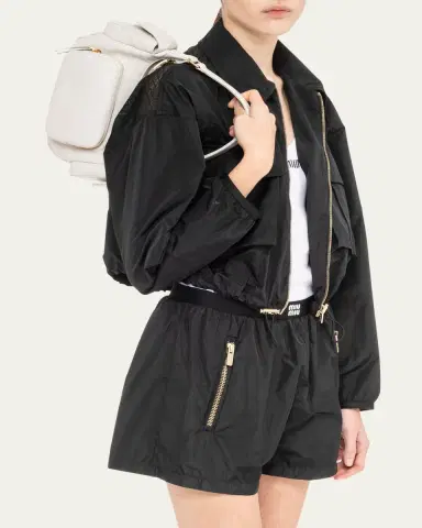 Miu Miu Pocket Napa Leather Shoulder Bag | Thumbnail 2