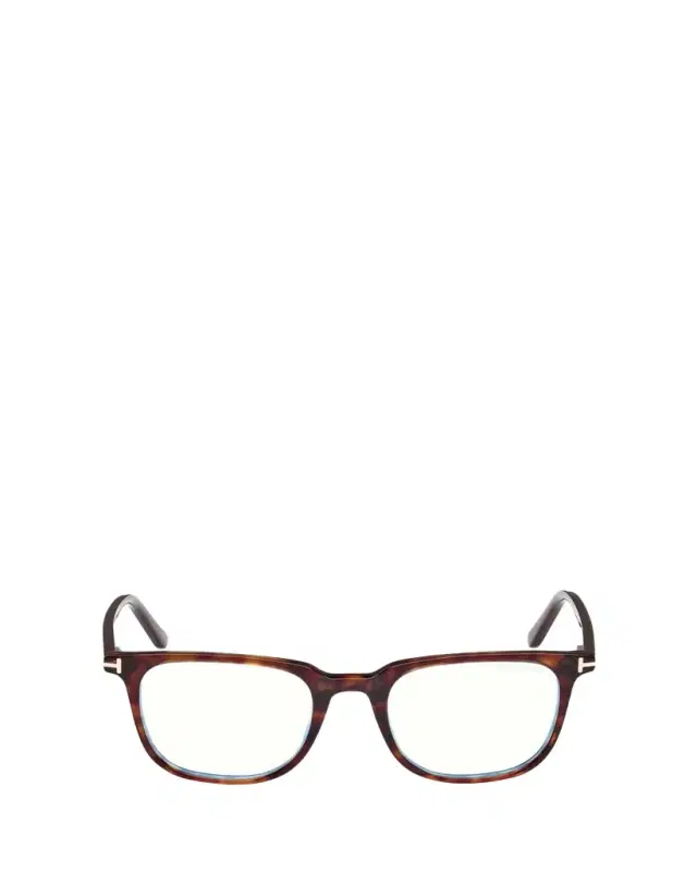 TOM FORD Blue Filtering Acetate Square Glasses With Clip-On Sun Lenses