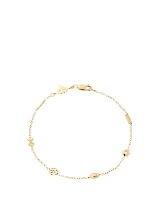 14K Yellow Gold Mini Pasta By the Yard Bracelet