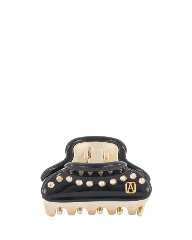 Alexandre de Paris Crystal Black Acetate Claw Clip