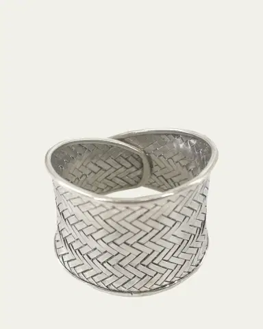 Nomi K Silvertone Cuff Napkin Rings, Set of 4 | Thumbnail 2