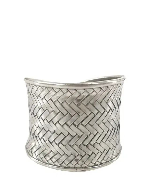 Nomi K Silvertone Cuff Napkin Rings, Set of 4