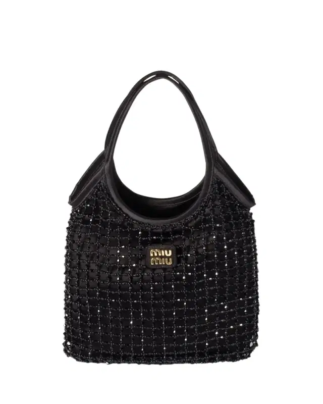 Miu Miu Ivy Beaded Duchesse Shoulder Bag