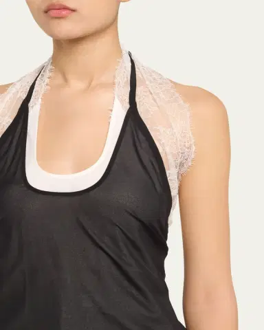 Helmut Lang Lace Dancer Halter Top | Thumbnail 5