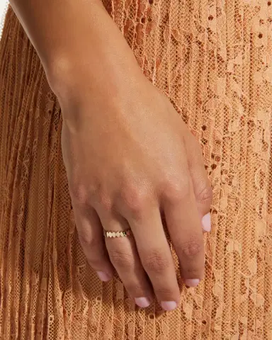 Sydney Evan Yellow Gold Pure Marquise Eternity Ring | Thumbnail 4