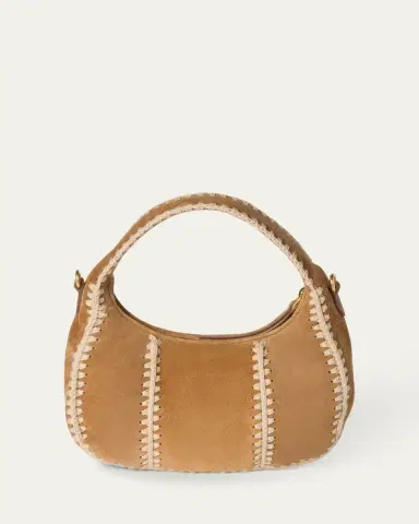 Miu Miu Wander Crochet Suede Shoulder Bag | Thumbnail 2