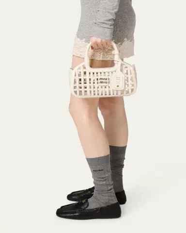 Miu Miu Woven Leather Top-Handle Bag | Thumbnail 2