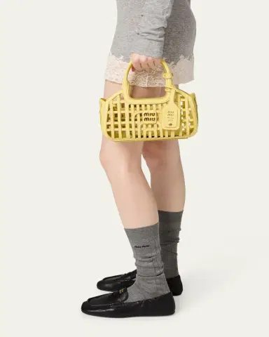 Miu Miu Woven Leather Top-Handle Bag | Thumbnail 5