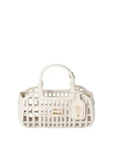 Miu Miu Woven Leather Top-Handle Bag | Thumbnail 1