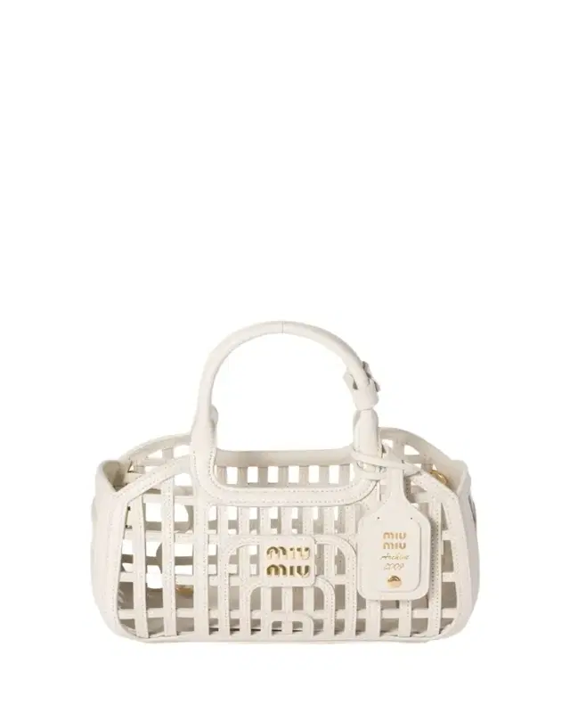 Miu Miu Woven Leather Top-Handle Bag