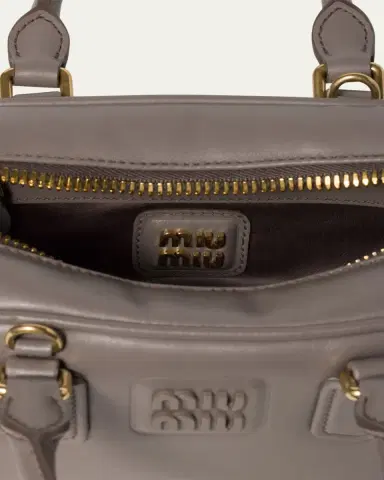 Miu Miu Zip Calf Leather Top-Handle Bag | Thumbnail 5