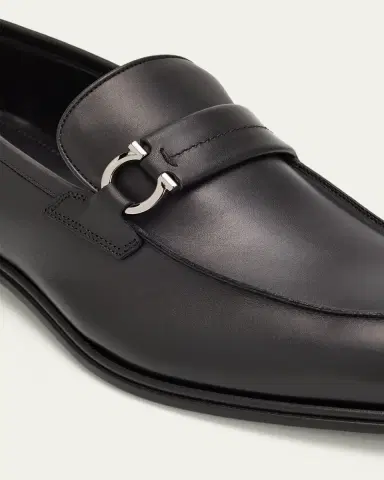 Ferragamo Men's Turner Side-Gancini Leather Loafers | Thumbnail 3 Ferragamo Men's Turner Side-Gancini Leather Loafers | Thumbnail 3